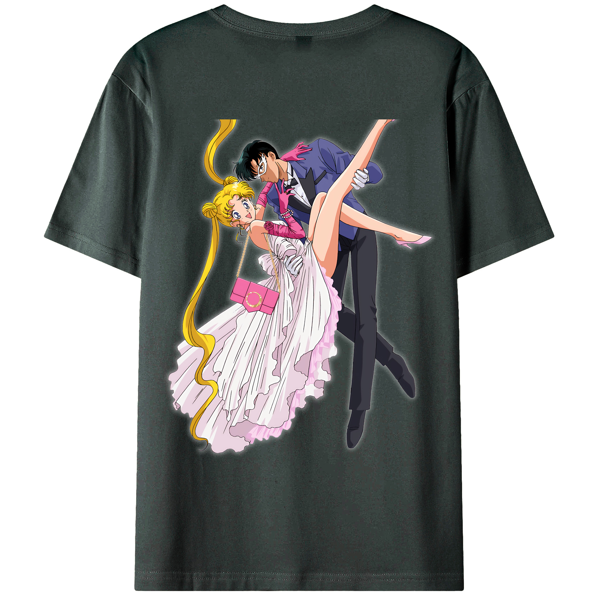 （画像用） 美少女戦士セーラームーン 愛野 美奈子 あいの みなこ Sailor Moon Aino Minako 綿100％ メンズ半袖Tシャツ（バックプリント） 通気性